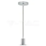 V-TAC VT-3786 Пендел Хромиран Купол Светло Сив Кабел