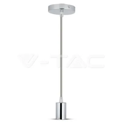V-TAC VT-3786 Пендел Хромиран Купол Светло Сив Кабел