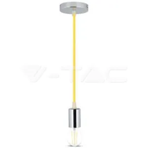 V-TAC VT-3793 Пендел Хромиран Купол Светло Жълт Кабел