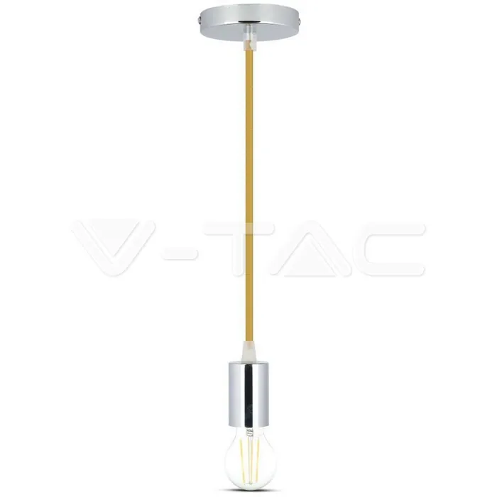 V-TAC VT-3794 Пендел Хромиран Купол Светло Бежов Кабел