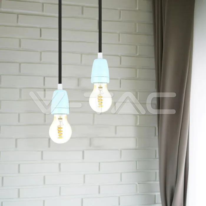 V-TAC VT-3798 Фасунга Порцелан E27 Син