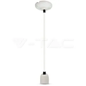 V-TAC VT-3803 Пендел Порцеланова Фасунга E27 Бял