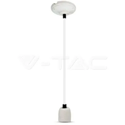 V-TAC VT-3803 Пендел Порцеланова Фасунга E27 Бял