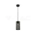 V-TAC VT-3825 Пендел Черен Мат С Черен Кабел