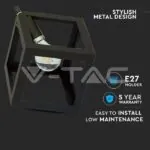 V-TAC VT-3834 Геометричен Пендел Матово Черно Квадрат