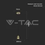 V-TAC VT-3842 Пендел Месингов Бронз