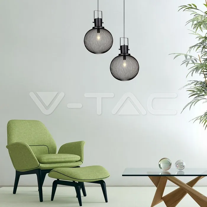 V-TAC VT-3859 Пендел Черна Мрежа Сфера ф300