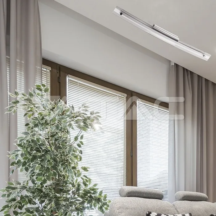 V-TAC VT-3896 12W LED Стенна/Таванна Лампа Стъкло/Хром 4000K