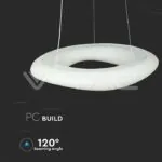 V-TAC VT-3960 82W Пендел/Плафон Кръг 3 Цветен Димиращ Бял