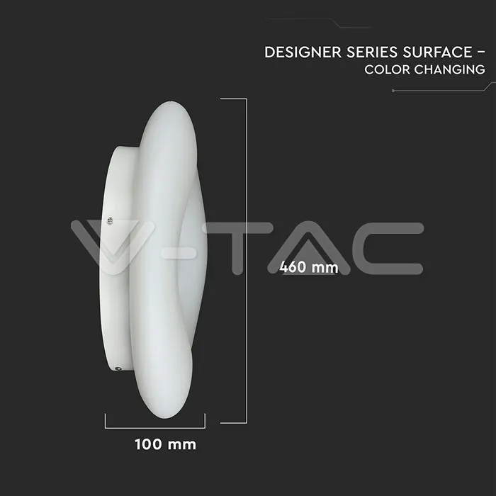 V-TAC VT-3967 32W Пендел/Плафон Кръг 3 Цветен Димиращ Бял