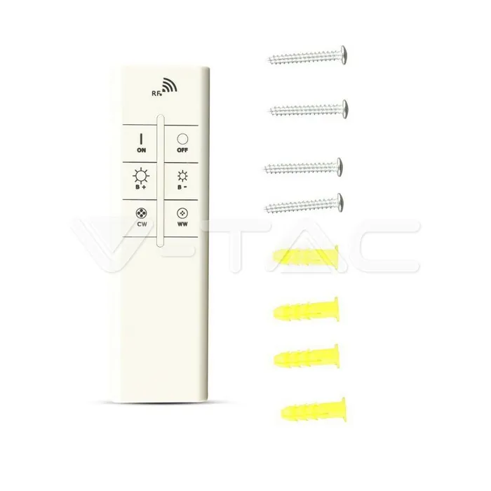 V-TAC VT-3968 39W Пендел/Плафон Кръг 3 Цветен Димиращ Бял