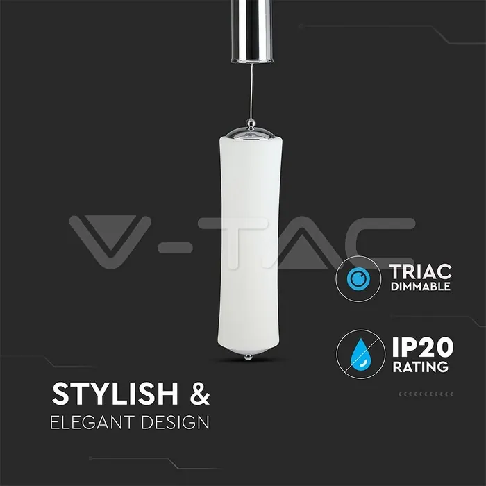 V-TAC VT-3980 18W LED Пендел Димиращ Бял 3000K