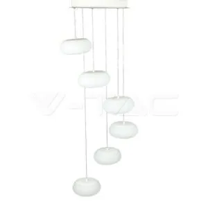 V-TAC VT-40011 72W LED Висящ Пендел Димиращ Бял 3000K