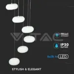 V-TAC VT-40011 72W LED Висящ Пендел Димиращ Бял 3000K
