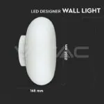 V-TAC VT-40051 25W LED Стенна Лампа Бяла Димираща 3000K