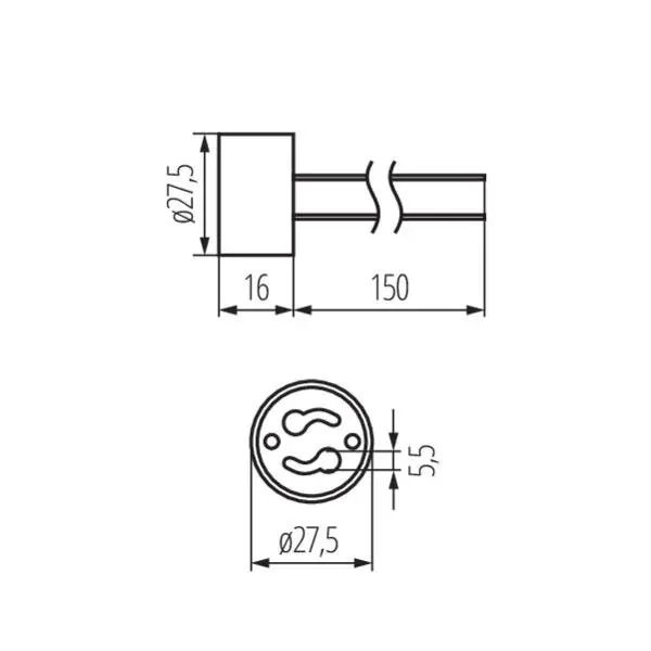 Kanlux 402 Фасунга за източник на светлина HLDR-GZ10 GU10 220V