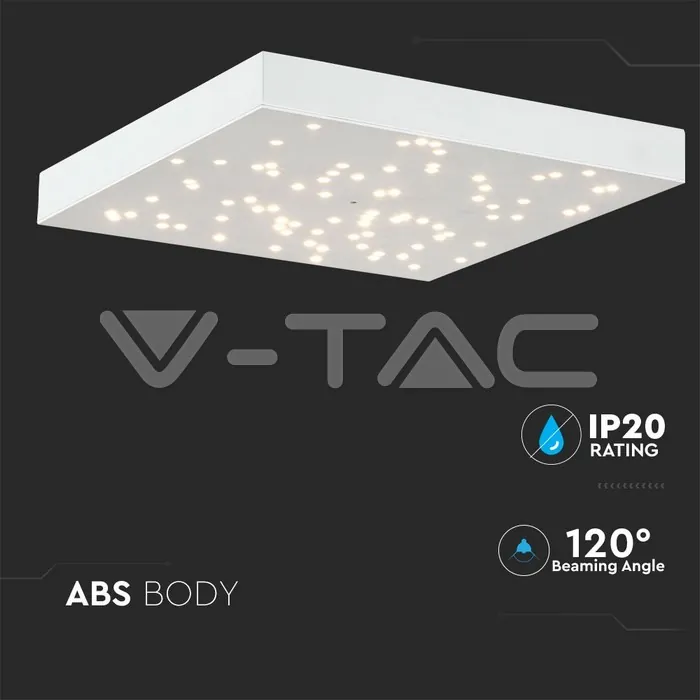 V-TAC VT-40281 8W LED Звездно Пано Смяна на Цвета Бяло Тяло