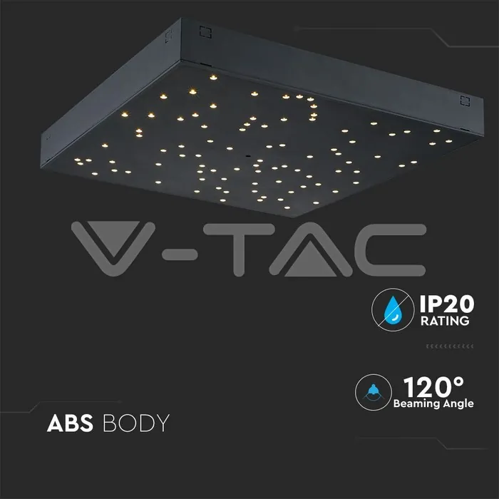 V-TAC VT-40291 8W LED Звездно Пано Смяна на Цвета Черно Тяло