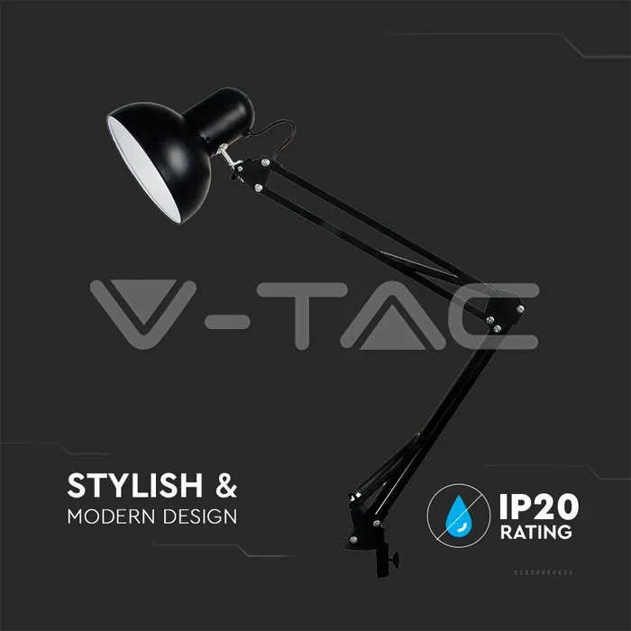 V-TAC VT-40361 Настолна Лампа Е27 Бяла 450x1630 PIXI Захващане