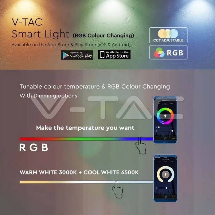 V-TAC VT-405861 4W Амбиаентна Лампа Smart RGB