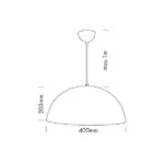 Vito 4101890 Пендел за таван METAL-L 1xE27 MATTE BLACK 400MM IP20 60W 220V