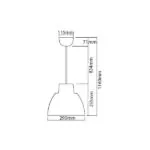 Vito 4101960 Пендел за таван BITEZ-COLORS-300 1xE27 RED IP20 60W 220V