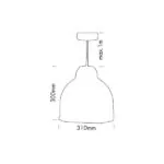 Vito 4102150 Пендел за таван MOLDE-2 MOON.GREY-PEARL.WHITE 1xE27 IP20 60W 220V