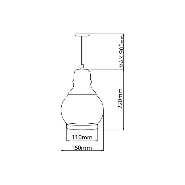 Vito 4102250 Пендел за таван ART-2412 1xE27 BLACK&amp