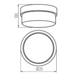 Kanlux 4260 Плафониера със сменяем източник на светлина TUNA E27 220V IP44
