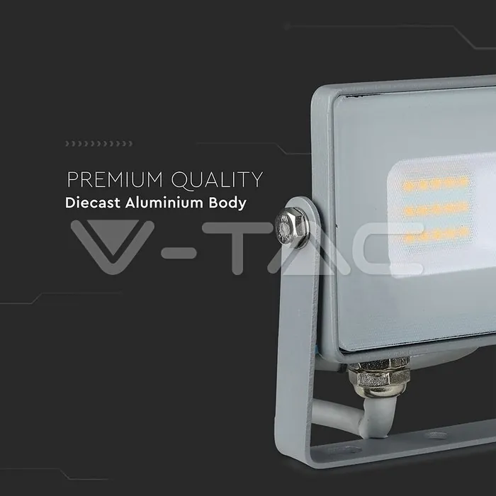 V-TAC VT-432 10W LED Прожектор SAMSUNG Чип SMD Сиво Тяло 6400K
