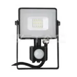 V-TAC VT-436 10W LED Прожектор Сензор SAMSUNG Чип Черно Тяло 3000K