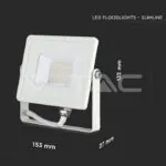 V-TAC VT-444 20W LED Прожектор SAMSUNG Чип SMD Бяло Тяло 6400K