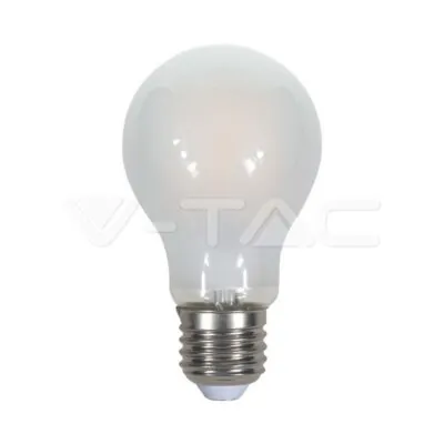 V-TAC VT-4485 LED Крушка 8W Filament E27 A60 Матирано Покритие Бяла Светлина