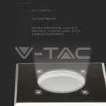 V-TAC VT-7516 Тяло за Вграждане В Земя Сатен Никел Квадрат Черен GU10 IP65