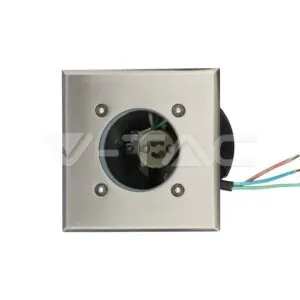 V-TAC VT-7516 Тяло за Вграждане В Земя Сатен Никел Квадрат Черен GU10 IP65