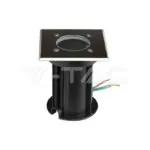 V-TAC VT-7516 Тяло за Вграждане В Земя Сатен Никел Квадрат Черен GU10 IP65