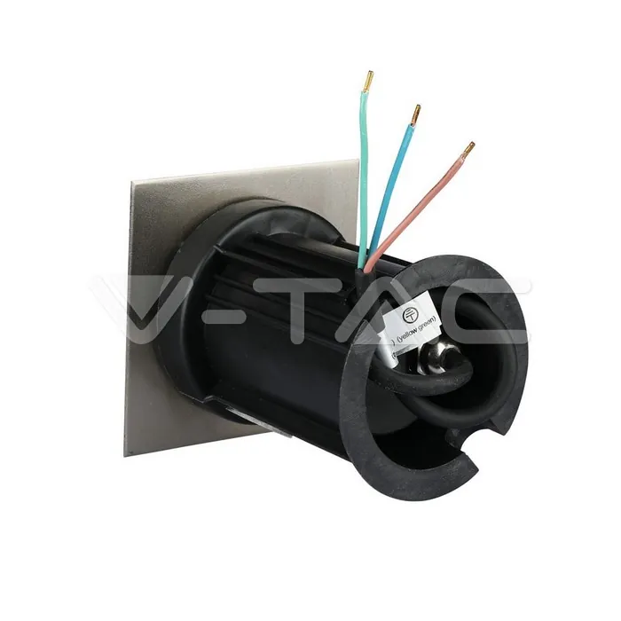 V-TAC VT-7516 Тяло за Вграждане В Земя Сатен Никел Квадрат Черен GU10 IP65
