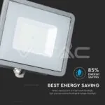 V-TAC VT-465 50W LED Прожектор SAMSUNG Чип SMD Сиво Тяло 6400K