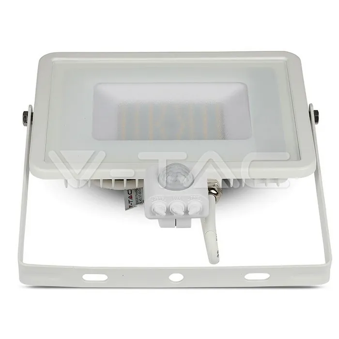 V-TAC VT-467 50W LED Прожектор Сензор SAMSUNG Чип Бяло Тяло 4000K
