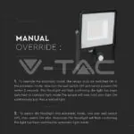 V-TAC VT-471 50W LED Прожектор Сензор SAMSUNG Чип Черно Тяло 6400K