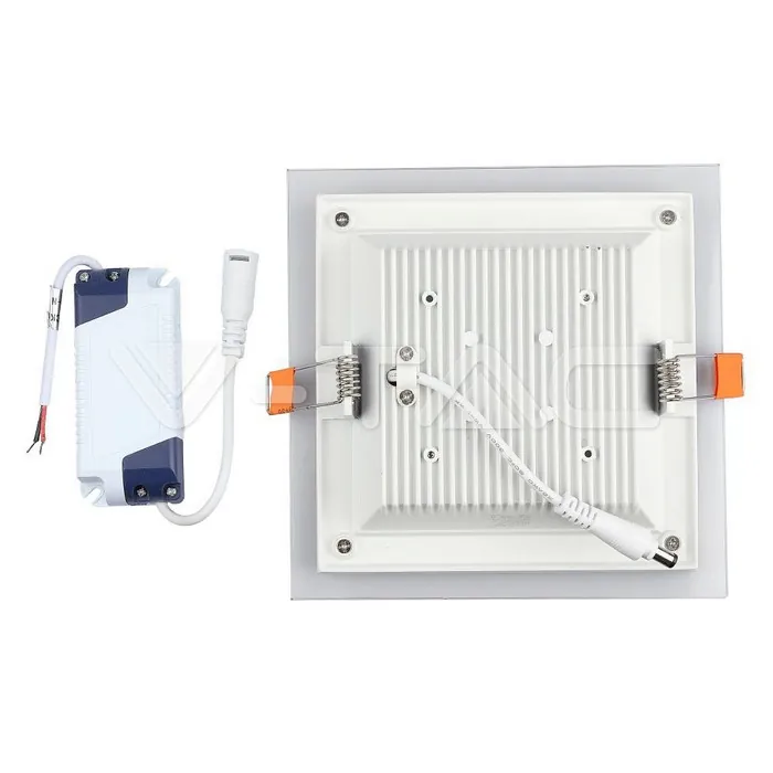 V-TAC VT-6276 6W LED Панел Стъклено Тяло Квадратен Модул Неутрално Бяла Светлина