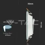V-TAC VT-6277 6W LED Панел Стъклено Тяло Кръгъл Модул Неутрално Бяла Светлина