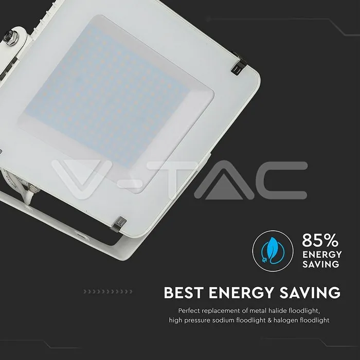 V-TAC VT-478 150W LED Прожектор SAMSUNG Чип SMD Бяло Тяло 3000K