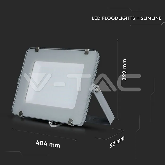 V-TAC VT-481 150W LED Прожектор SAMSUNG Чип SMD Сиво Тяло 3000K