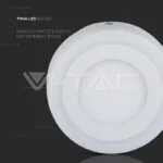 V-TAC VT-4896 18W+3W LED Панел Външен монтаж Кръгъл Модул Топло Светлина