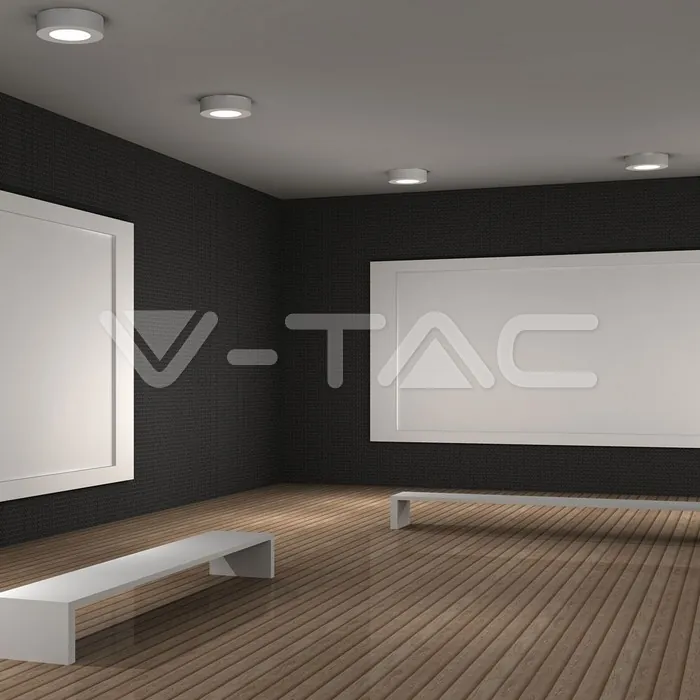 V-TAC VT-4910 12W LED Панел Външен монтаж Premium Кръгъл Модул Топло Бяла Светлина