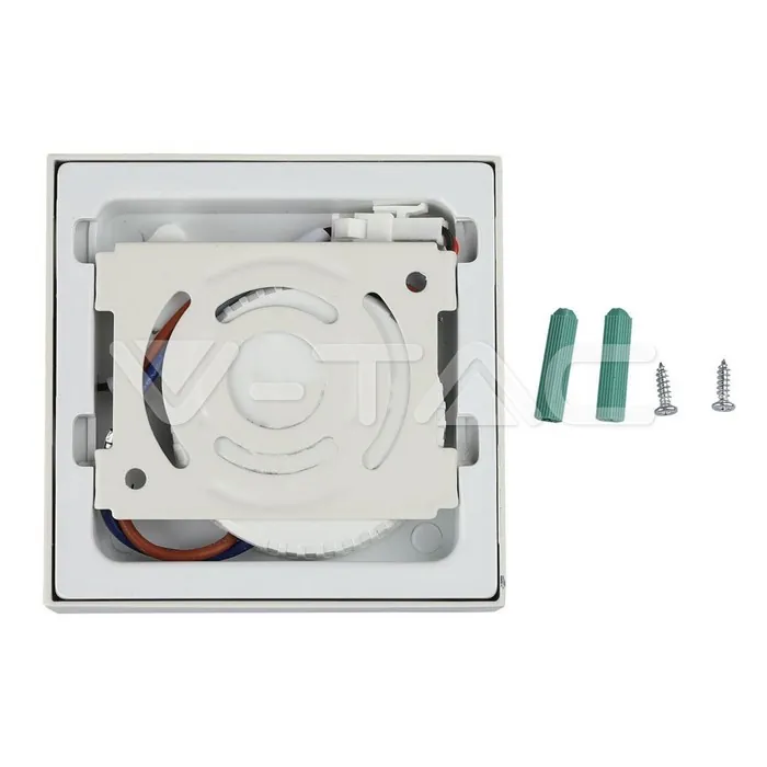 V-TAC VT-4913 12W LED Панел Външен монтаж Premium Квадратен Модул Топло Бяла Светлина