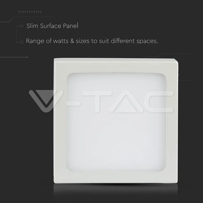 V-TAC VT-4919 18W LED Панел Външен монтаж Premium Квадратен Модул Топло Бяла Светлина
