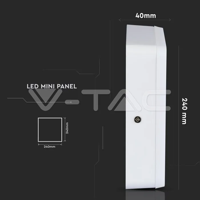 V-TAC VT-4928 22W LED Панел Външен монтаж Квадратен Модул Топло Светлина