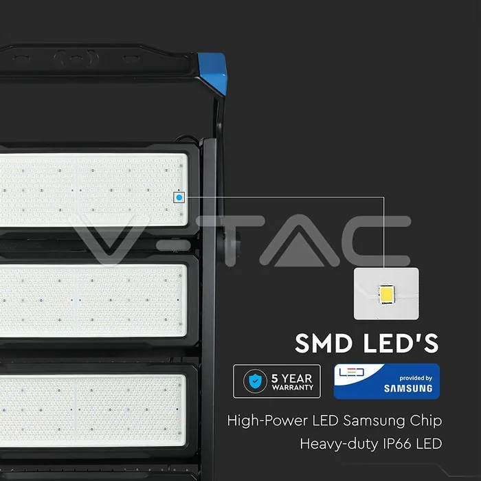 V-TAC VT-499 1000W LED Прожектор SAMSUNG Чип Meanwell Драйвер 60°D 4000K